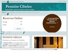 Tablet Screenshot of pensioncibeles.com